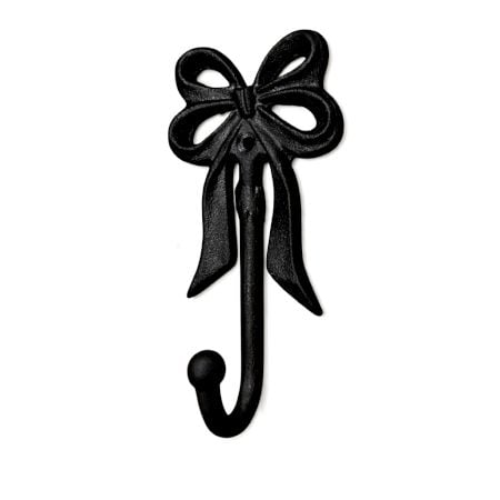 Handcrafted Metal Bow Design Wall Hook Decorative Utility